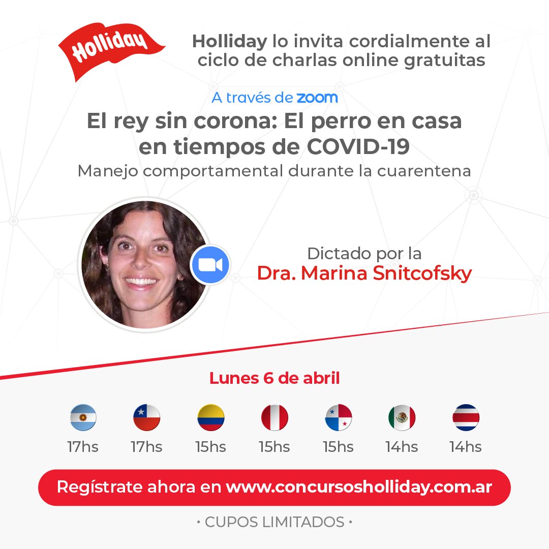 LabHolliday's tweet image. Formá parte de nuestro nuevo ciclo de charlas, que iniciará el lunes 6 de abril, a las 17 hs. con la participación de la Dra. Marina Snitcofsky.

Registrate de forma gratuita en concursosholliday.com.ar

¡Te esperamos!