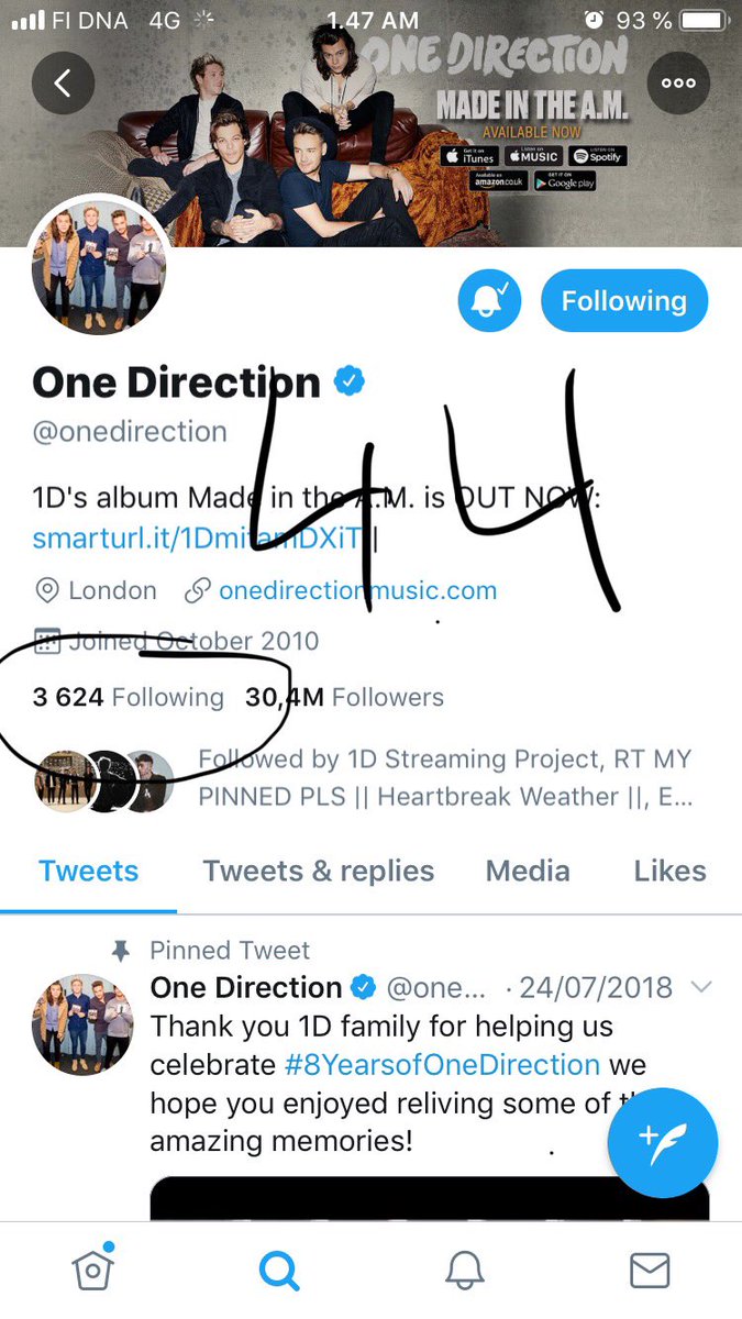 onedire66853571's tweet photo. ummm againnnn wtfff! 29.3 they were following 3632 people and rn 3624! who are these boys unfollowing??? #OneDirection #OneDirectionReunion #1D #1dstreamingproject #DragMeDownTo1Billion #onedirection10 https://t.co/bbylu48thH