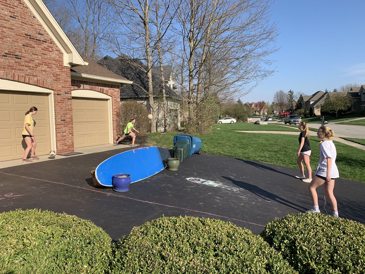 Old school soccer tennis tourney time during quarantine.  All the top seeds are playing today. #quarantineday12 @ButlerWSoccer @GirlsECNL_IFJ #ifj08idp #ifjfamily
