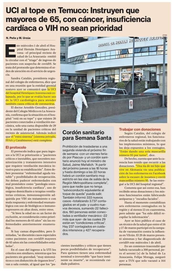 pcayuqueo's tweet photo. Ya no hay curva que aplanar. El virus en Wallmapu se escapó. A cuidarse mi gente. https://t.co/w54fYL6AfN
