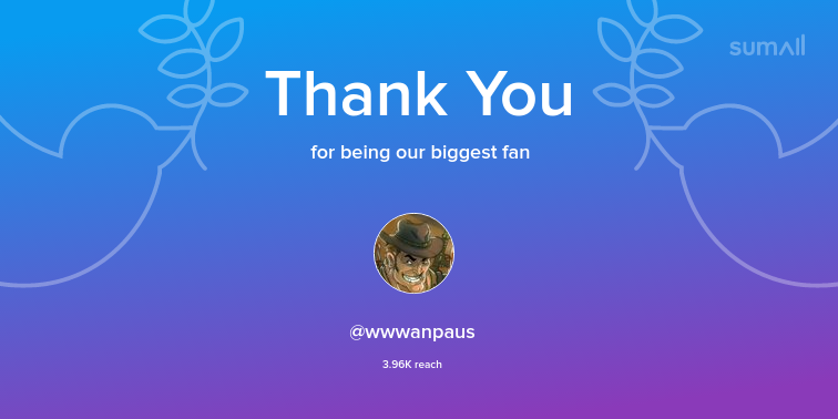 LBuudge's tweet photo. Our biggest fans this week: wwwanpaus. Thank you! via https://t.co/DAdLjdz9H7 https://t.co/kJW2aVMf6u