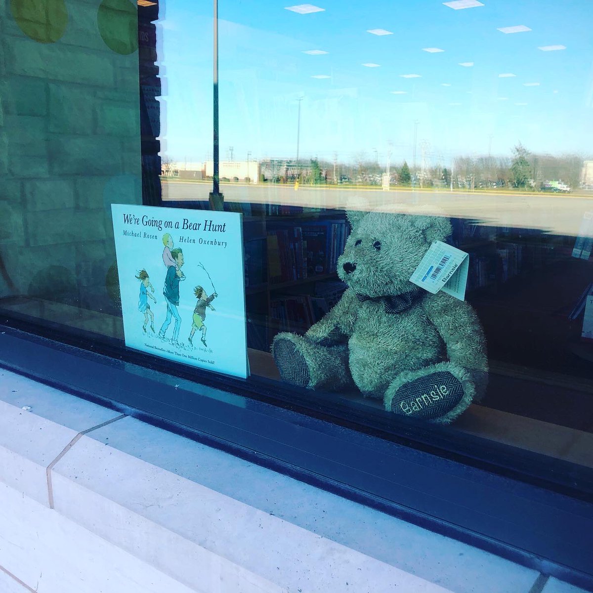 BNMcKinleyMall's tweet photo. Have you gone on any bear hunts?  We’ve decided to play along and place our Barnsie in the window by our Children’s Department.  The idea was based on the picture book by Michael Rosen and Helen Oxenbury and is a great distraction for families to play along. 
#Barnsie #BearHunt https://t.co/oBnRtl3Y3o