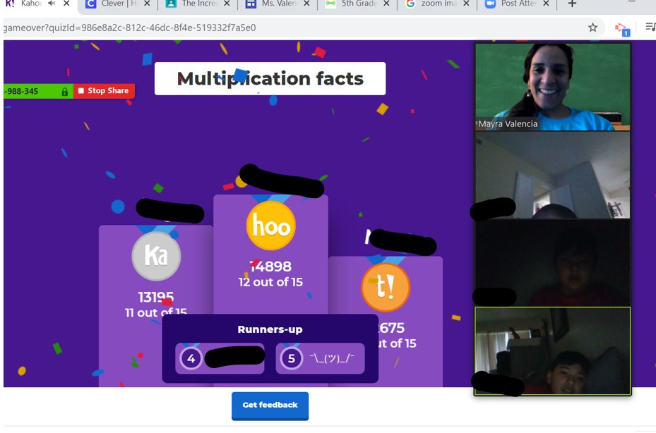 MsValencia4's tweet photo. Ending the week with an engaging activity! Kahoot! #BEEPLStrong #PLSamHouston https://t.co/ZtdK80Ejbr