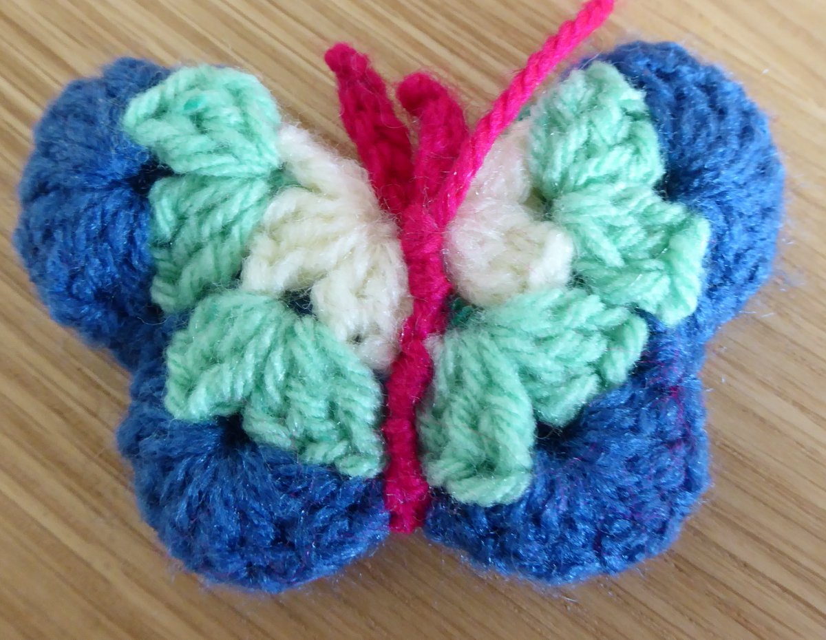 And a butterfly I made specially, from this pattern from Planet Penny. http://planetpenny.co.uk/crochet-butterflies-pdf-pattern/