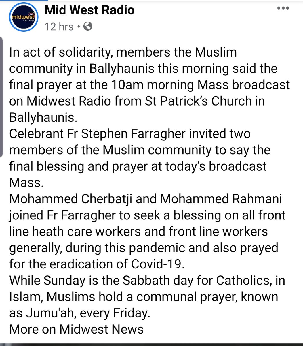 The priest stated that the Muslim prayer 'The Adhan' would be given 'before the final blessing'Does that make it included in the liturgy? This prayer explicitly denies the Trinitarian God  @CatholicBishops #catholictwitter