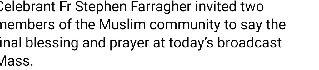 The priest stated that the Muslim prayer 'The Adhan' would be given 'before the final blessing'Does that make it included in the liturgy? This prayer explicitly denies the Trinitarian God  @CatholicBishops #catholictwitter