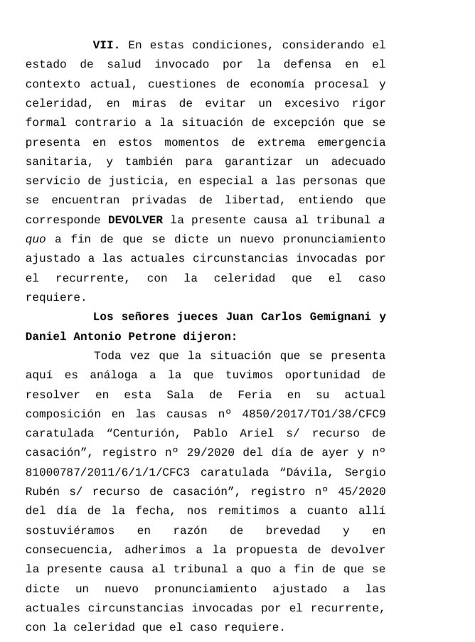 SolRGarnica's tweet photo. Domiciliaria a D’Elía: la sala de feria de la Casación Federal le devuelve la causa a la jueza Namer, quién rechazó el pedido hace unos días. Casación dice que debe tomar una nueva decisión de acuerdo a los lineamientos que fijó la Comisión Interamericana de Derechos Humanos. https://t.co/mZNqe50jJA