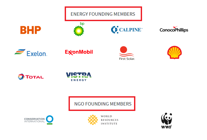  #Together:  #WWF, Conservation International, World Resources Institute, BP, Shell, Exxon, Total, et al.  #NewDealForNature