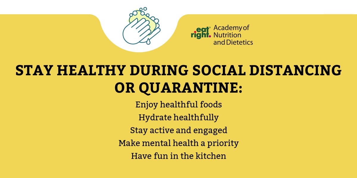 Follow these important tips to help keep your family safe during the #COVID19 pandemic. Get more science-based information about supporting #health with good #nutrition from <a href="/eatright/">eatright</a>: sm.eatright.org/COVIDnutrition…  #eatright