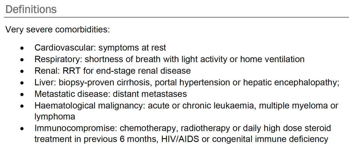Of note - the definition of severe pre-existing medical condition is as follows: