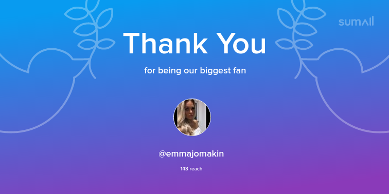 Our biggest fans this week: emmajomakin. Thank you! via sumall.com/thankyou?utm_s…