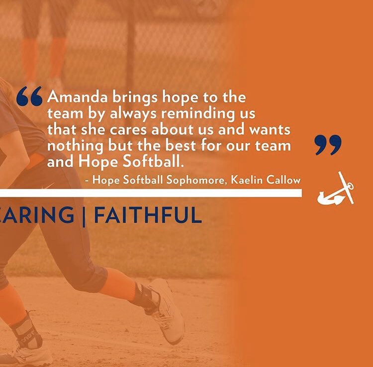 HopeCollegeSB's tweet photo. #33 Amanda Diaz! We love your passion for the game, and your love of your teammates. You bring out the best in others and take such great care of the little things in our program both on and off the field. You are a fierce competitor, and We. LOVE. You!!! #seniors #team46 https://t.co/V4HYs4TIne