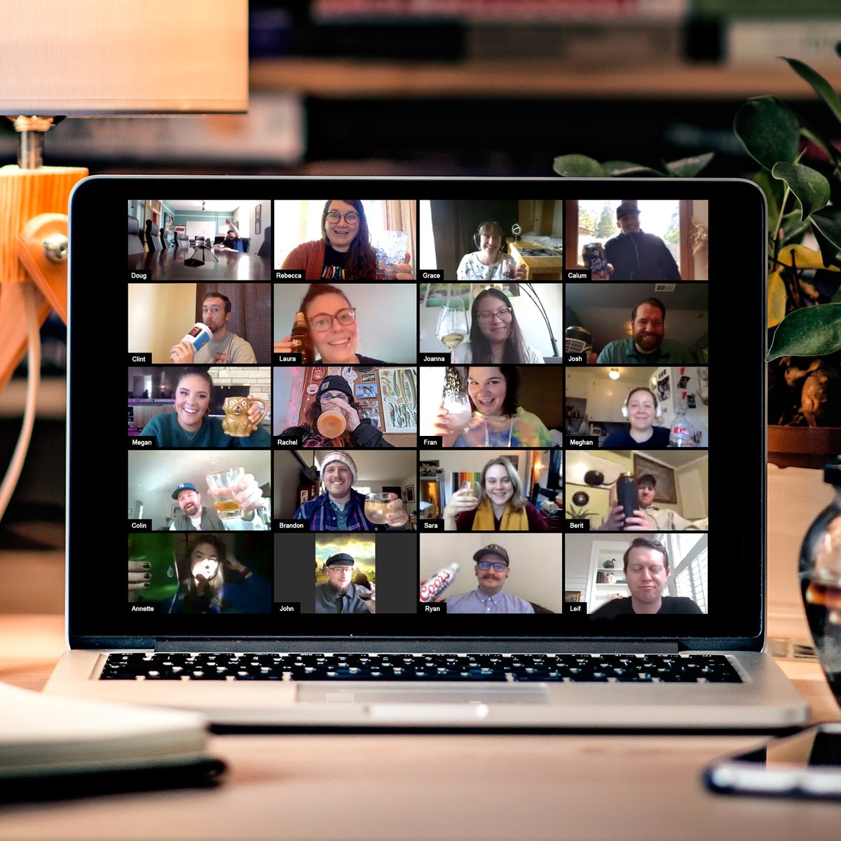 ProjectBionic's tweet photo. Team spirit means still finding ways to raise a glass together, even while we're apart 🍻 #HappyHour #ProjectBionic #Qauranteam https://t.co/gtQfuovdgZ
