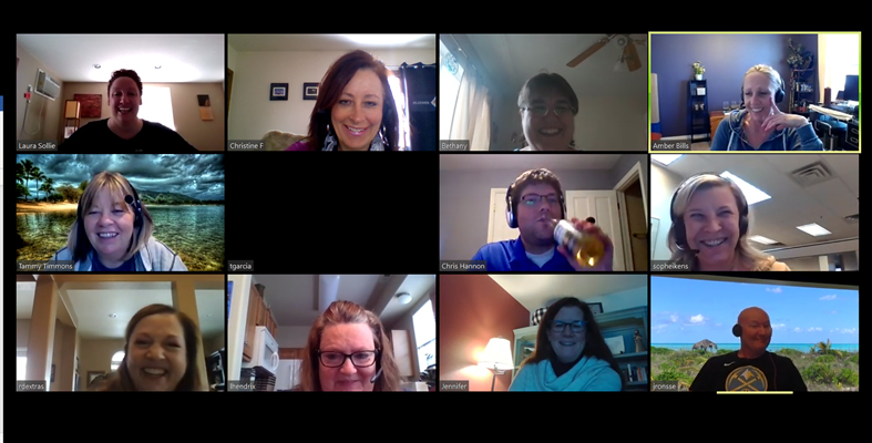 ChristineFelke's tweet photo. #BKDLLP team zoom happy ๐hour! Had a great time connecting with co-workers and meeting our new IT guy-welcome Chris! #BKDColorado #BKDUtah #WFH #BKDLife https://t.co/5RPiAj7T8l