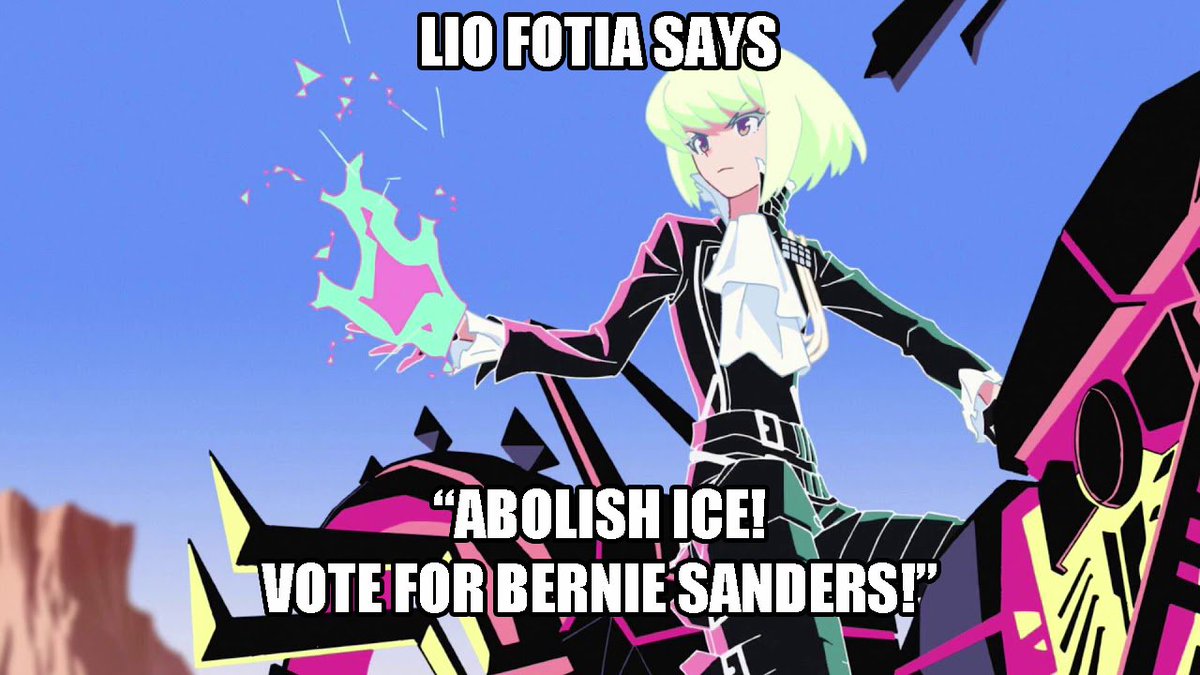 WaifuBernie's tweet photo. Lio Fotia supports @BernieSanders!
#Bernie2020 #Promare #LioFotia #Husbando https://t.co/iu87BVckKR