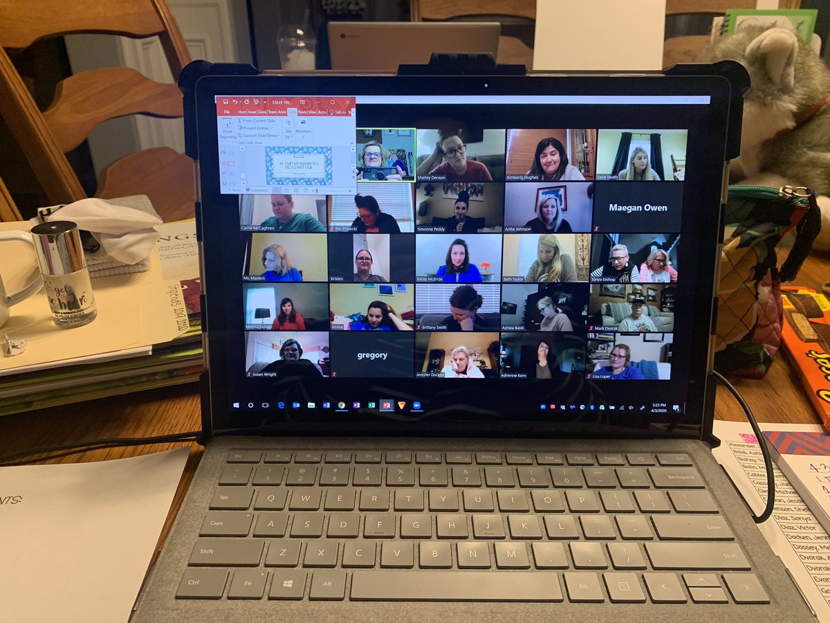 I only snapped one page of our Staff Trivia Night Zoom - we had 35 staff join tonight! Everyone sent in a fun fact about themselves and we then tried to guess who it was about. It was fun learning about each other and staying connected! Of course there were prizes too!