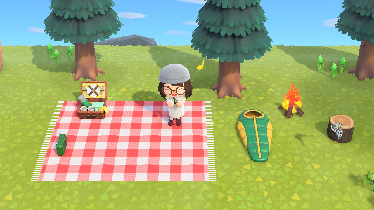 🍄 𝒥𝒶𝒸 🍄 on Twitter: "Working on a cute lil picnic spot! Still need a  few pillows and other items, but it's getting there! I made my own picnic  blanket design, which