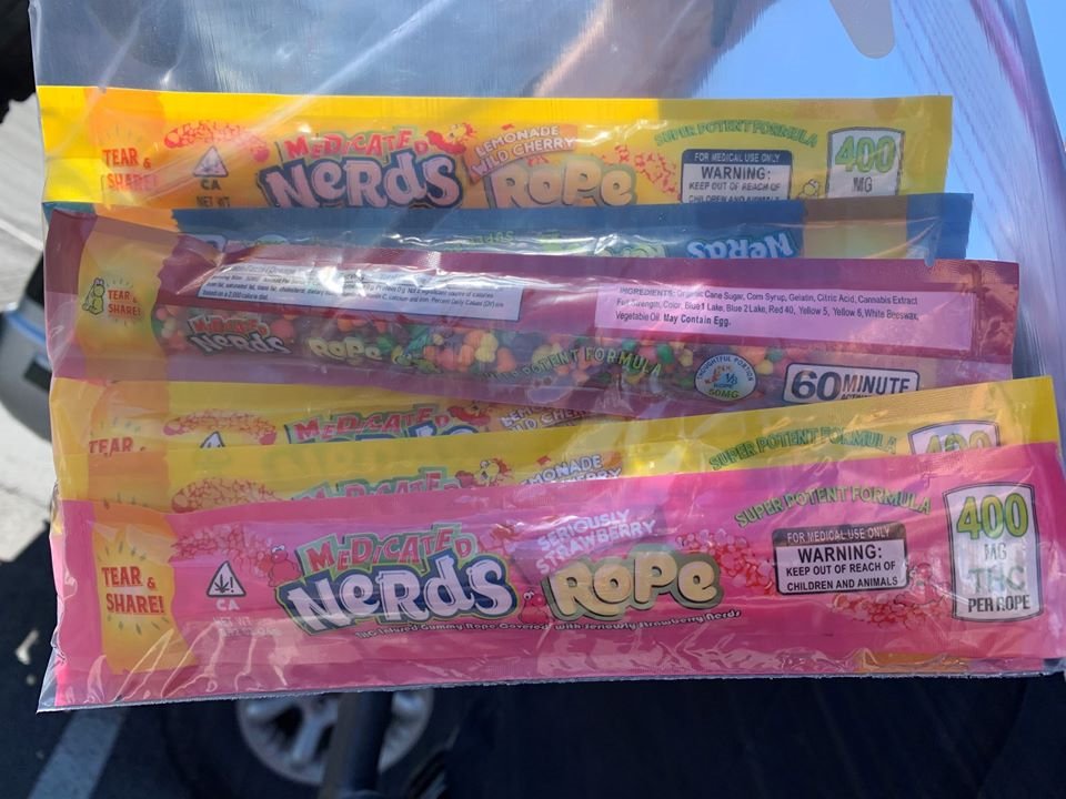 BREAKING: An 11 year old girl is in the hospital after eating THC infused Nerds that came in a bag of food from the  @utahfoodbank. 63 families picked up bags this AM at the Roy Baptist Church. Each bag had several Nerds Rope candies with 400mg THC. @RoyCityPD calling families.