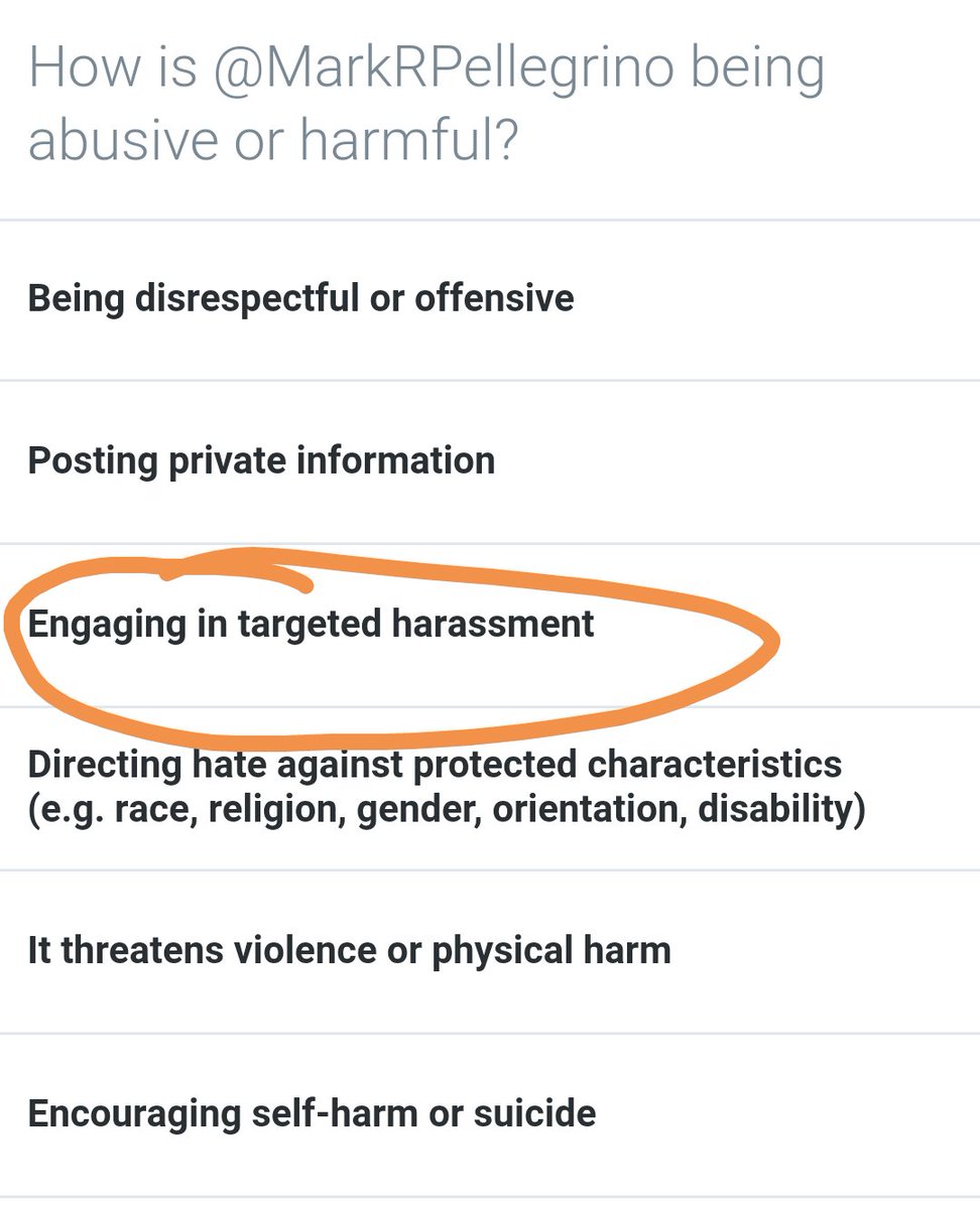  #markpellegrinoisoverparty if there are other tweets that show him targeting people better drop them below but this is what I did