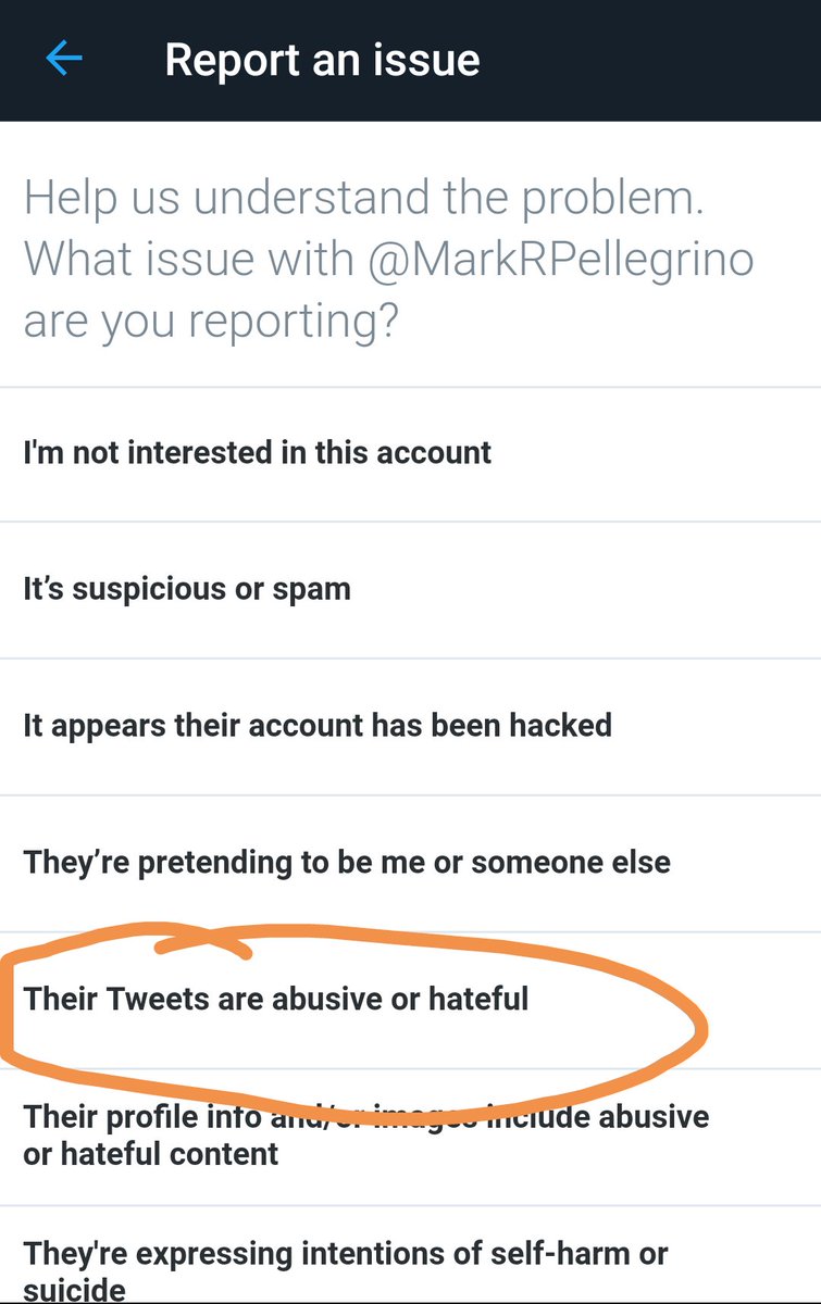  #markpellegrinoisoverparty if there are other tweets that show him targeting people better drop them below but this is what I did