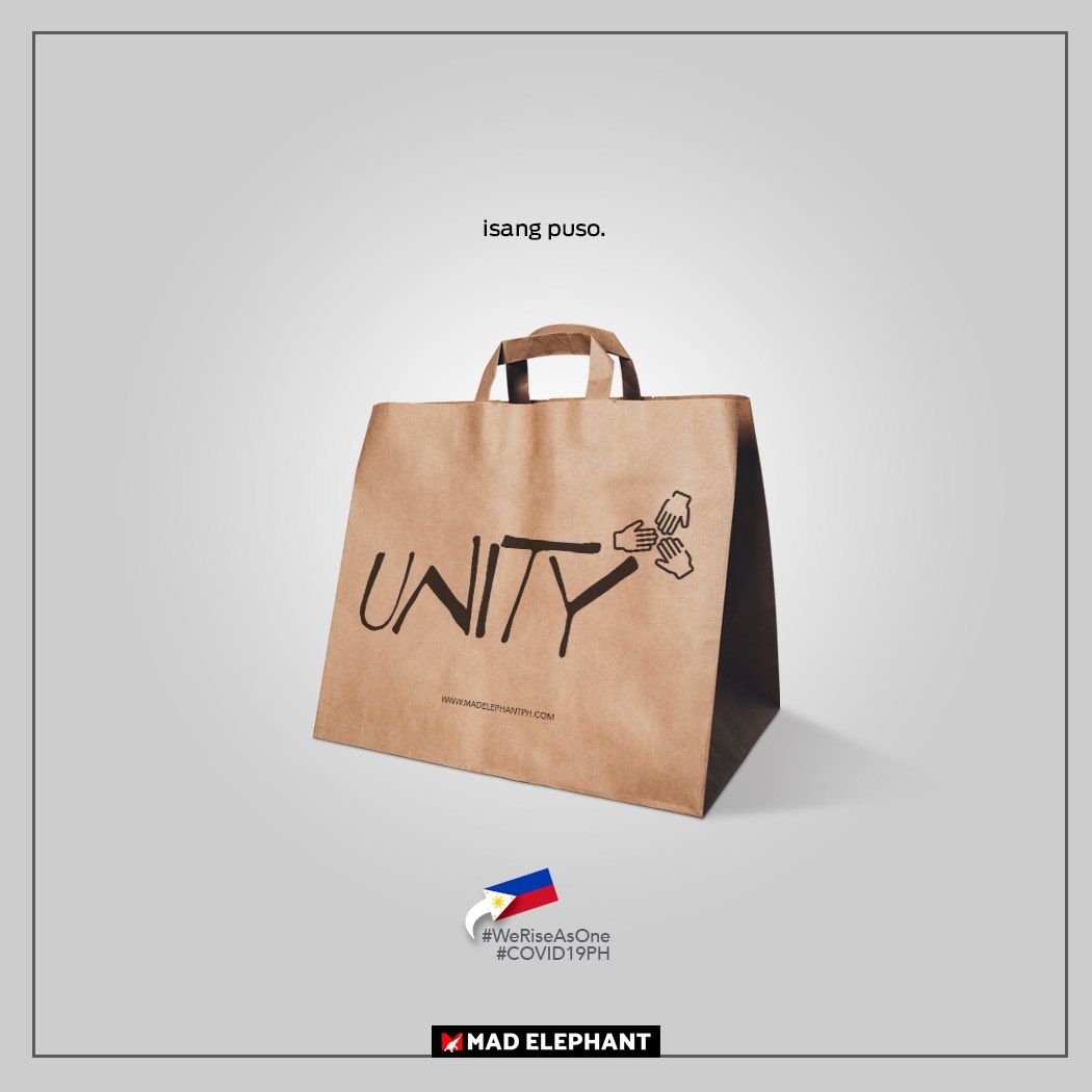 MadElephantPh's tweet photo. Unity - this binds us all together. One heart. One vision. One goal. One Philippines.
—-
Pagkakaisa - ito ang nagbubuklod sa atin. Isang puso. Isang pananaw. Isang adhikain. Isang Pilipinas.

#WeRiseAsOne #Pilipinas #madelephantph
https://t.co/kzOz2W6qEH https://t.co/RuhOn7diDX