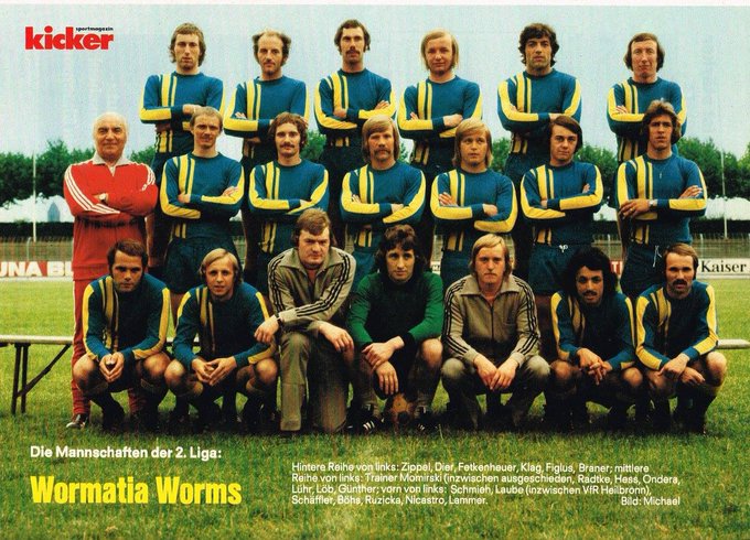 O Wormatia Worms participou da fundação da 2. Bundesliga, o clube da Renânia-Palatinado participou por seis vezes, sendo a última na temporada 1981-82. Atualmente vem disputando a Oberliga Rheinland-Pfalz/Saar a quinta divisão alemãFoto: Kicker