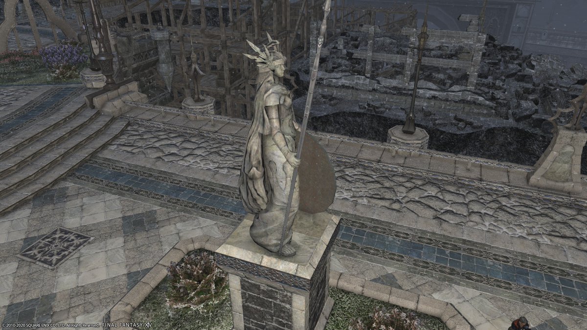 I did not realize Halone had this much hair til these statues were finished...