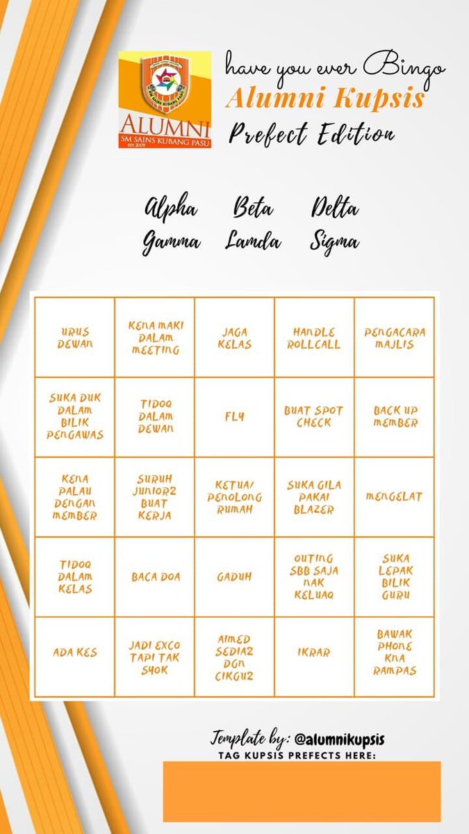KupsisSemasa's tweet photo. Kupsis Bingo!✊🏻 https://t.co/He9zxx8ytF