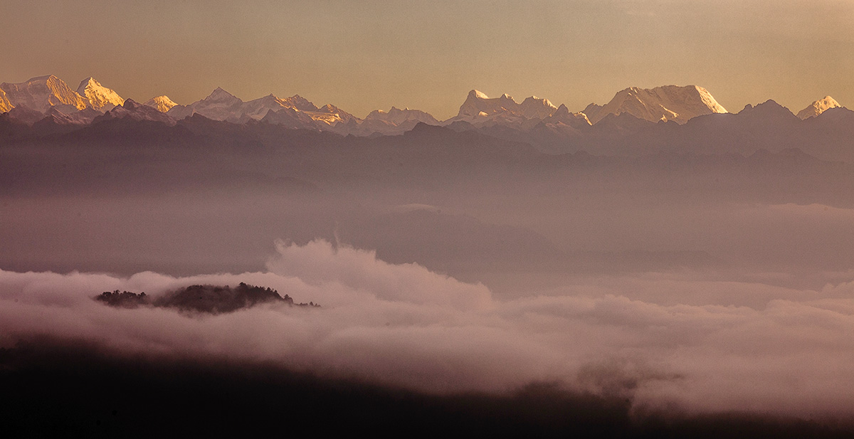 If I were allowed to choose a place anywhere in the world where I wouldn't mind getting locked down, this may be it!Looking up to 7K+ peaks up north on a clear morning in Bhutan!