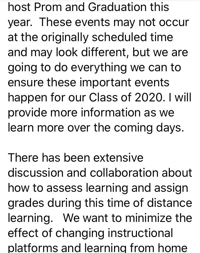 PasadenaISD_TX's tweet photo. Message from the Superintendent: Students, this message addresses your concerns about prom and graduation. Please retweet and help us get the word out there. Thanks! https://t.co/yYMbCRos7C