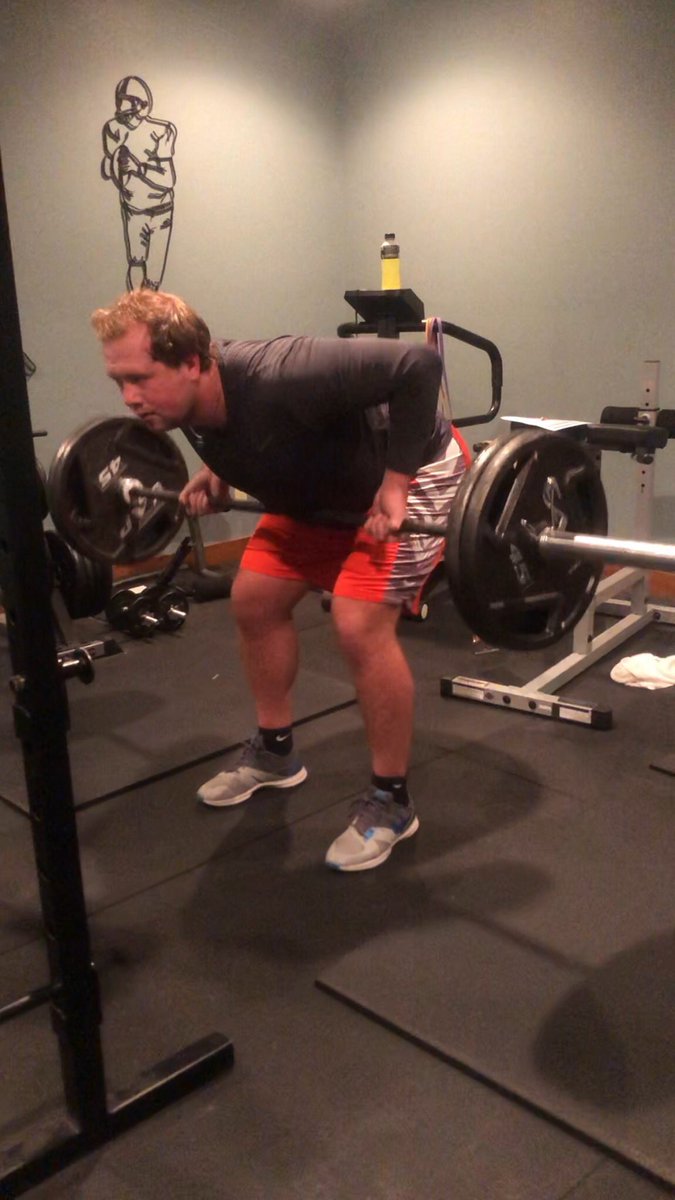 SDStateStrength's tweet photo. Here’s a look at @RyanVanMarel and @TrajanWalhof getting in a workout in Ryan’s home gym! Let’s keep getting better! https://t.co/LIJFFUfSPh