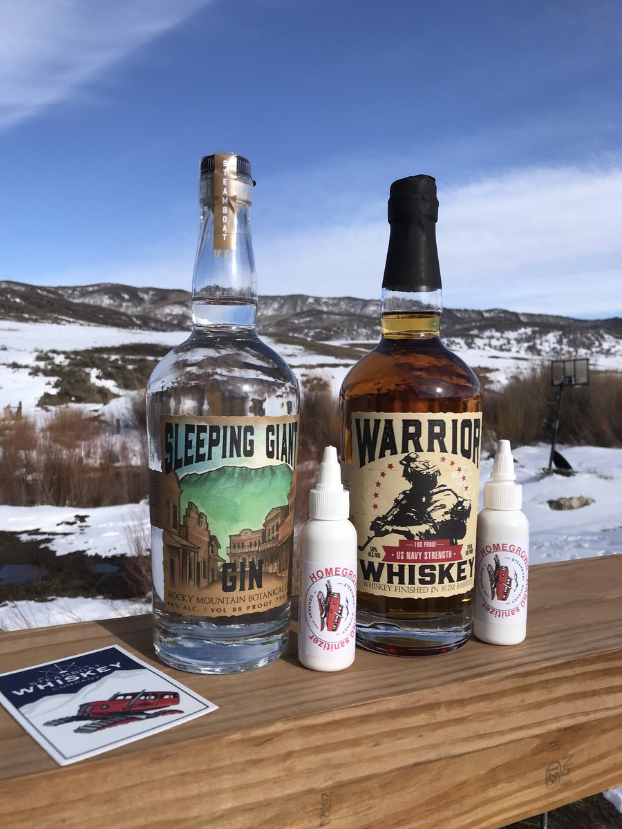 My mom is helping me drink less, by buying me higher proof alcohol. Thanks <a href="/SWCwhiskey/">Steamboat Whiskey Co</a> for special delivery complete with hand sanitizer for maximum safety.