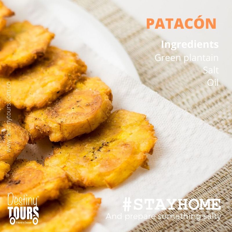 tours_destiny's tweet photo. #StayHome and prepare something delicious 
.
#Patacón 
.
Preparation
Peel the plantains and cut them, place them in hot oil for about 5 minutes, remove them and flatten each portion like a pancake and put it back in the oil for 4 more minutes. Put some salt and serve them hot. https://t.co/jGmS1uhhEH