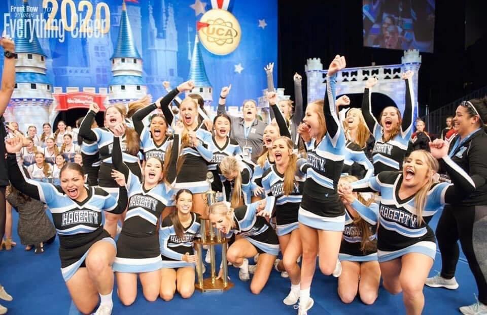 HagertyCheer2's tweet photo. Tune in this Sunday at 12:00 to ESPNU to see your Hagerty Huskies win the 2020 National Championship!! #theFEELING @HagertySports @PJHagertyHS https://t.co/SYaPcMAa7r