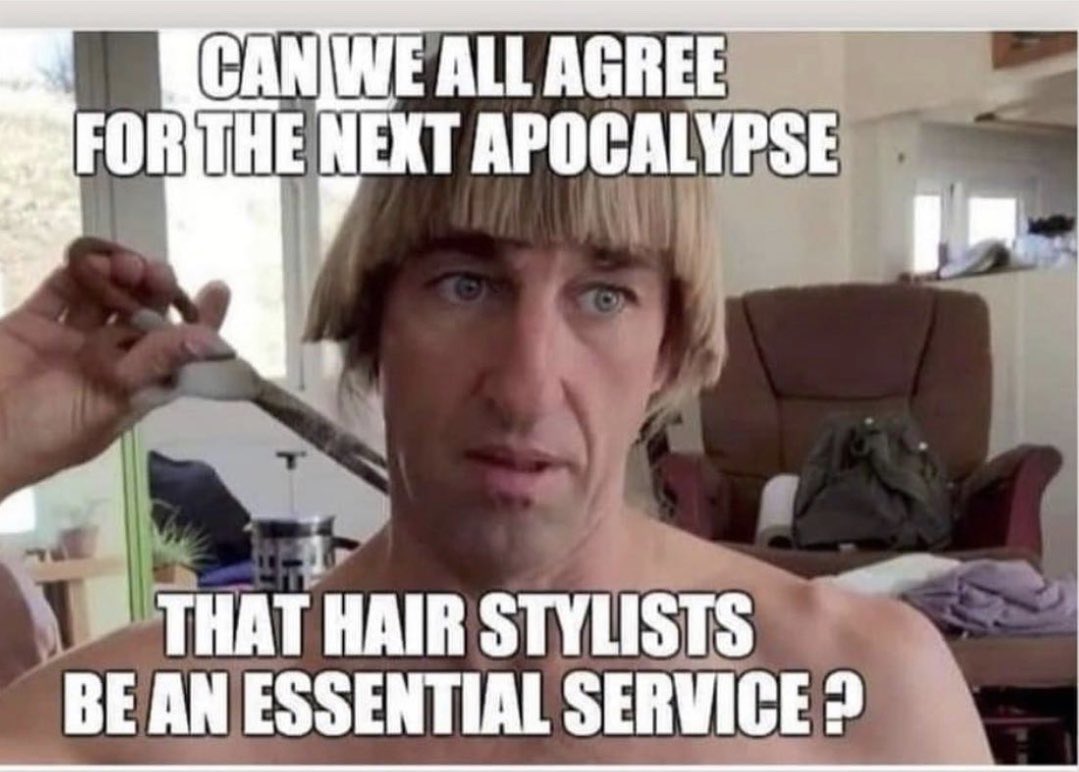 MrsJaronfelder's tweet photo. 🙋🏽‍♀️ Agreed! Just a little Friday night humor in hopes to bring a smile in the midst of it all. #IMissMyHairdresser 😩 https://t.co/J3HcOG0e0u