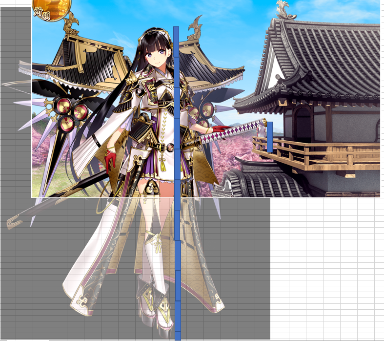 鮫 ブルボン大好き 所領の立ち絵から江戸城の巨大化時の身長を考察してみる 殿の身長を170 とした場合 江戸城の身長 ヒール 含む はおよそ10 2殿になる これを計算すると身長は1734cm 17 3m Rx 78ガンダムが18メートルなので大体そのサイズになる