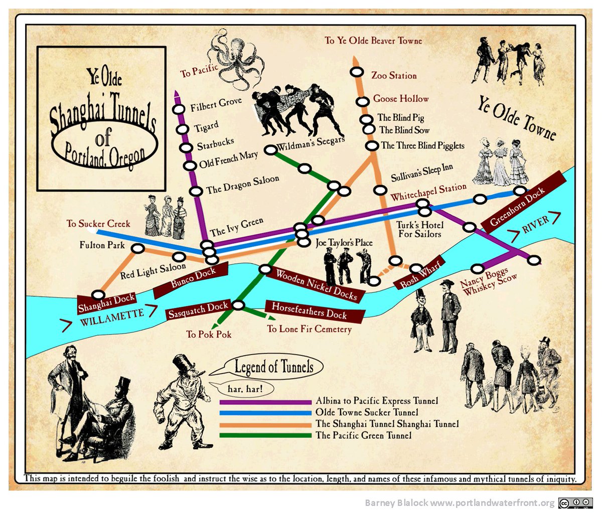 Talking about Portland Oregon, Bad actors have always had extensive tunneling systemEasier to commit unspeakable crimes when no one can see you.