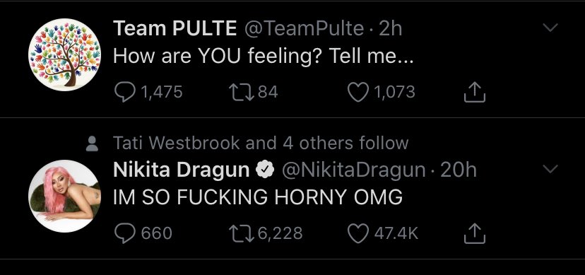 IvetteEllie's tweet photo. @TeamPulte 😳 lol twitters placement of tweets was perfect https://t.co/7MHxcAG5MY