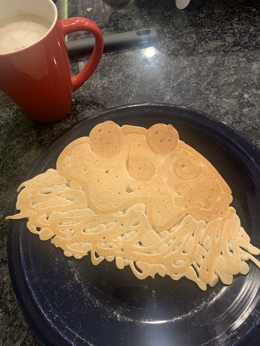 Jetswift's tweet photo. Guess what Bailey wanted for breakfast? #PancakeDay https://t.co/Sa5AodlG2b