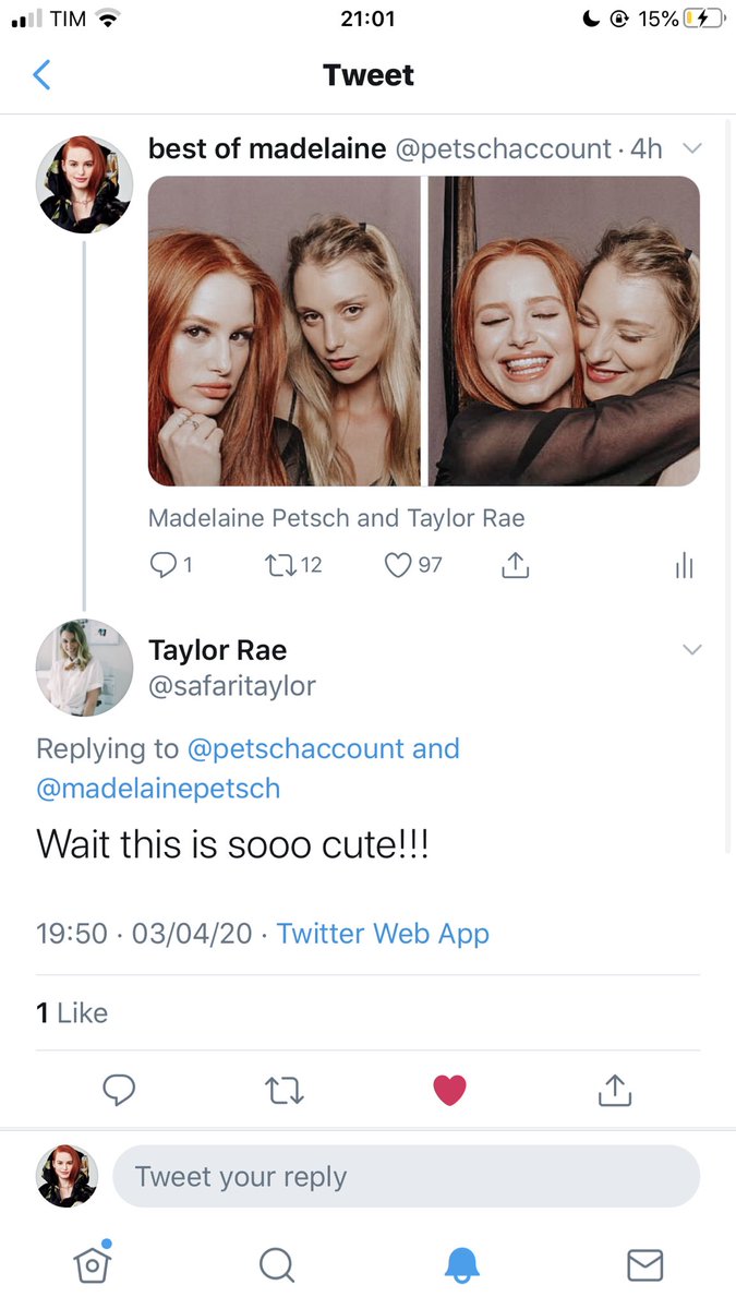 adding to this thread that i posted pictures of mads and taylor on petschaccount, tagged taylor, then she saw it, commented on my post and reposted on her instagram: