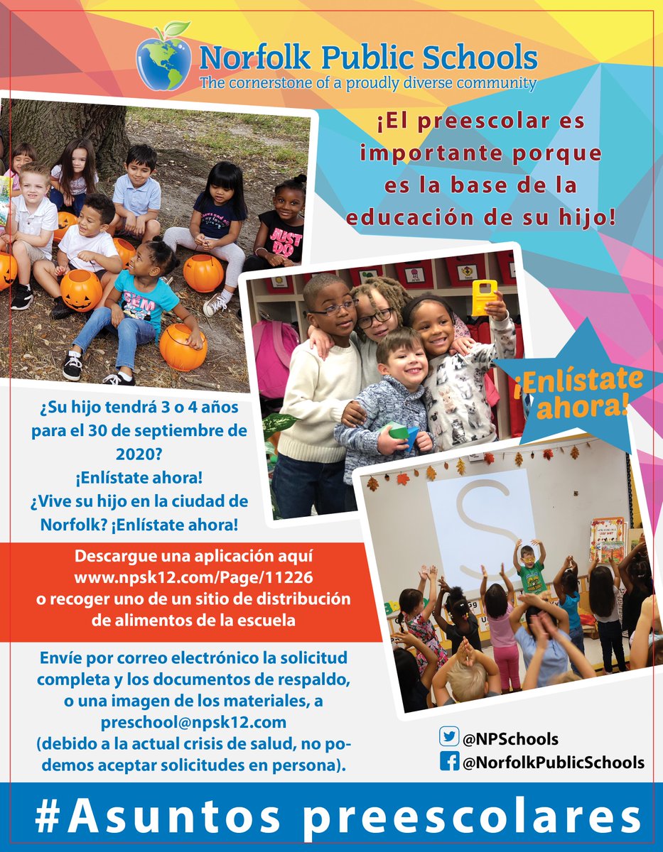 NPSchools_VA's tweet photo. DID YOU KNOW that we're still accepting preschool enrollment applications for the 2020-21 school year?

Please visit https://t.co/6iPdWOZJHm for more information &amp; to download an application.

#PreschoolMatters because it is the foundation of your child's education!

#EnrollNOW! https://t.co/MPgpcRqiU4