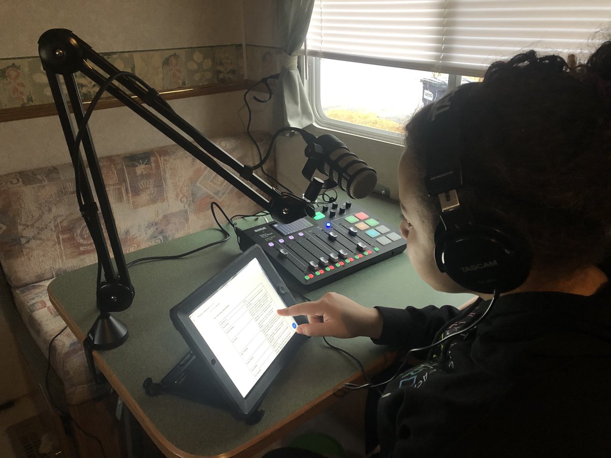 jmitchellPCSD's tweet photo. I'm proud to announce the first episode of our new Middle School Podcasts!  So proud of these students who continue to push the social distancing envelope https://t.co/XDJNb0SqPt @ndamianiPCSD @TThurbz71 @petrotech_pcs @scott_sdstorms #edtech @BrianRSmithSr #MicMonday #peruintech https://t.co/i9TyDyANAO