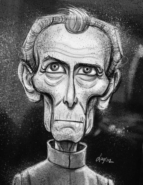 LayronDeJarnett's tweet photo. Quick sketch of Peter Cushing as General Wilhuff Tarkin. (Art by @LayronDeJarnett)
-
#PeterCushing #generaltarkin #wilhufftarkin #StarWars #characterdesign #cartoon #layron #layrondejarnette #caricature #caricatures https://t.co/s5cUoD6Gne