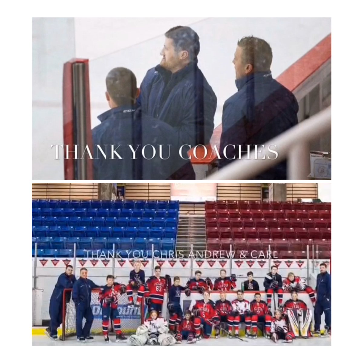AcadiaPwaaa's tweet photo. Sent out a #ThankYou video to the coaches today #NSPeeeWeeAAA 💙❤️ https://t.co/mWclw0rZwy