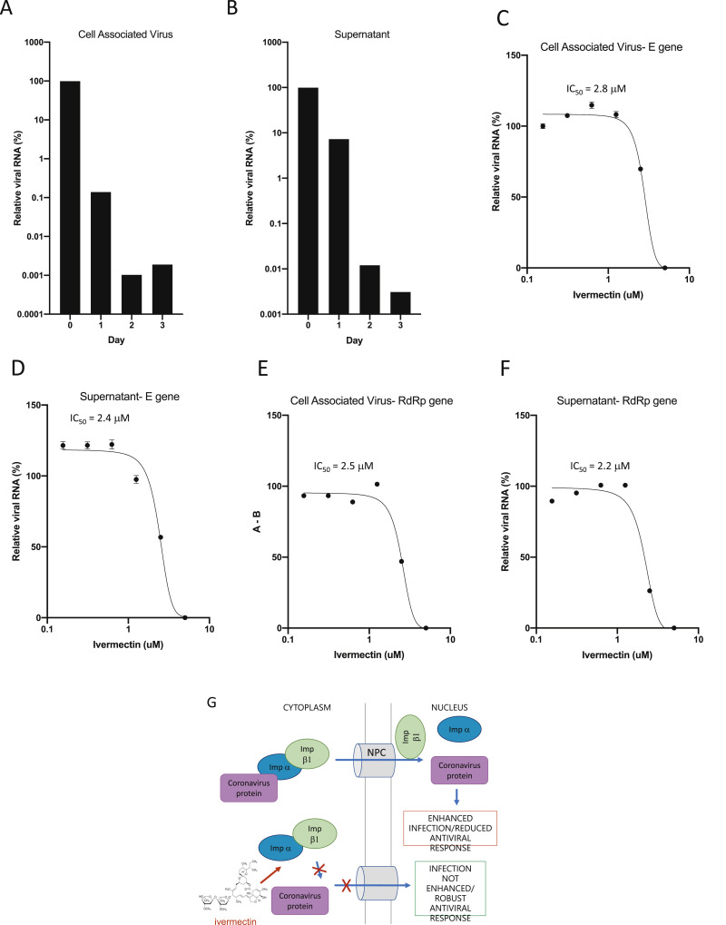 What they did => assessed dose response of Ivermectin against an Australian  #SARSCoV2 isolate in Vero2 cells at MOI of 0.1 for 2 hours. They added Ivermectin up to 5µM and assessed the  #SARS_CoV2 killing by RT PCR => IC50 ~ 2.2 µM full inhibition at 48 hours which is good