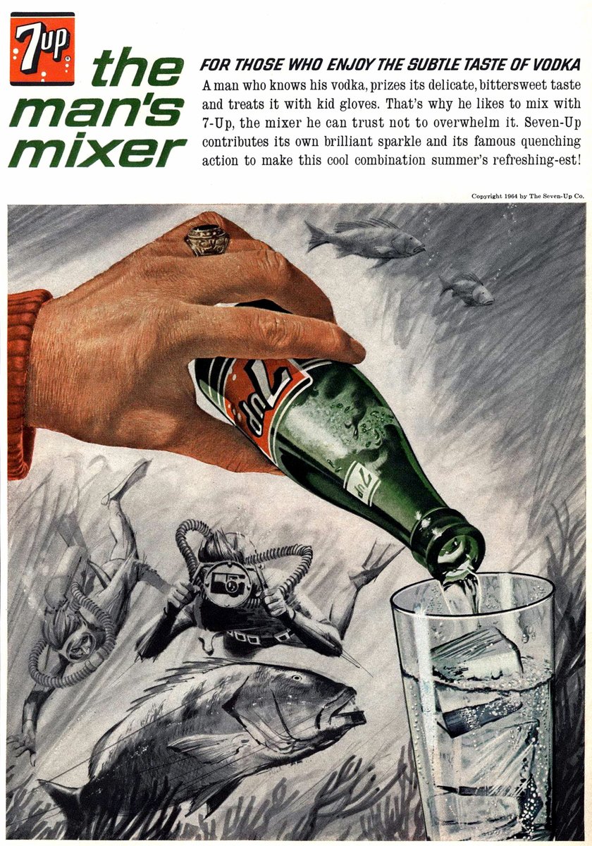 As a Real Man™ I exclusively mix it up with  @7UP because I *checks notes* enjoy the subtle taste of vodka!