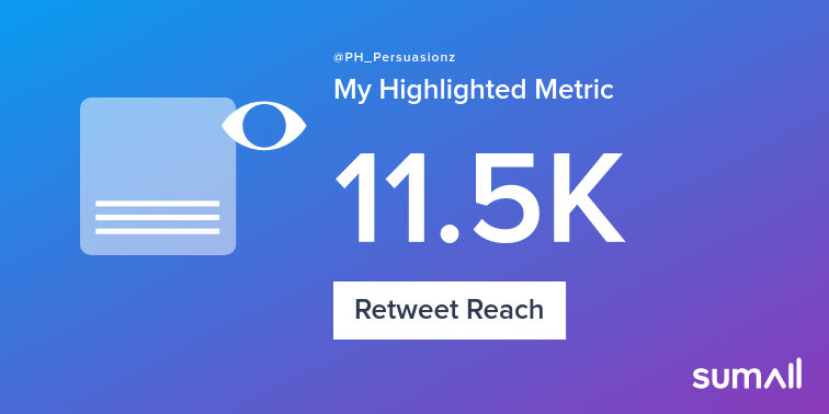 My week on Twitter ?: 6 Mentions, 102 Likes, 32 Retweets, 11.5K Retweet Reach, 22 New Followers. See