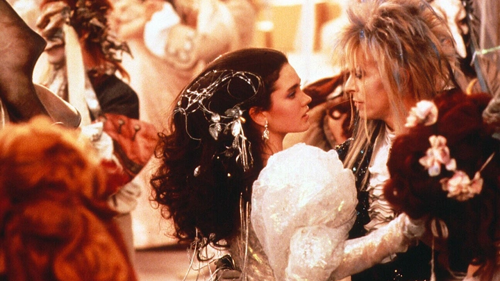 --labyrinthan iconic 1986 film that features david bowie. it has charm and cute cinematography. i take it it might not be up everyone's alley but it's still a cute and good movie regardless.