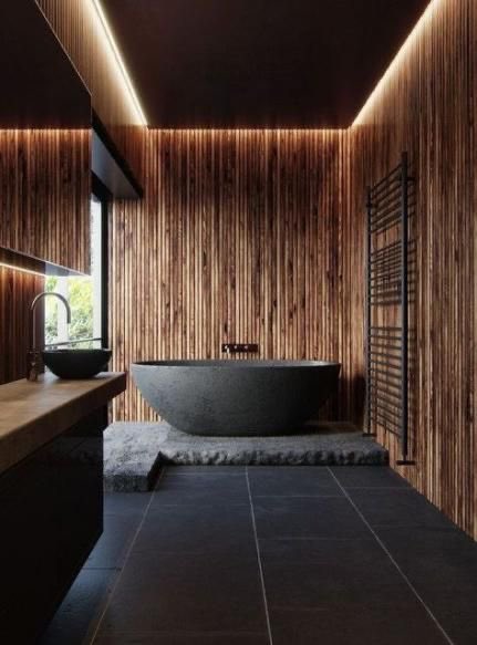 Bathroom + bath tub