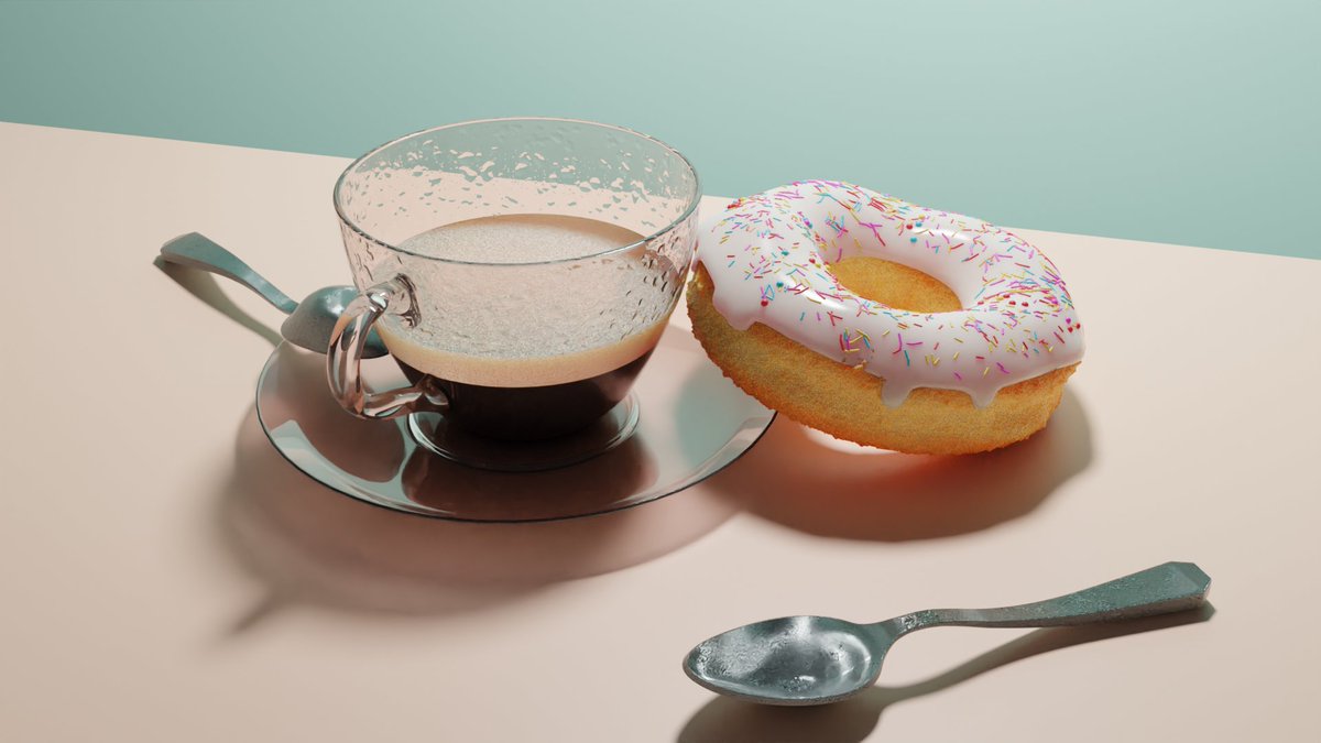 Been putting off learning 3D for YEARS. Started following Blender Guru's amazing tutorials and wondering why it's taken me so long to take the jump.
<a href="/andrewpprice/">Andrew Price</a> I did the homework part and made a spoon. Making the scoop part was tricky